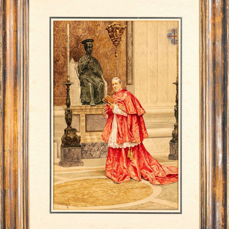Umberto Cacciarelli - Il Cardinale a San Pietro