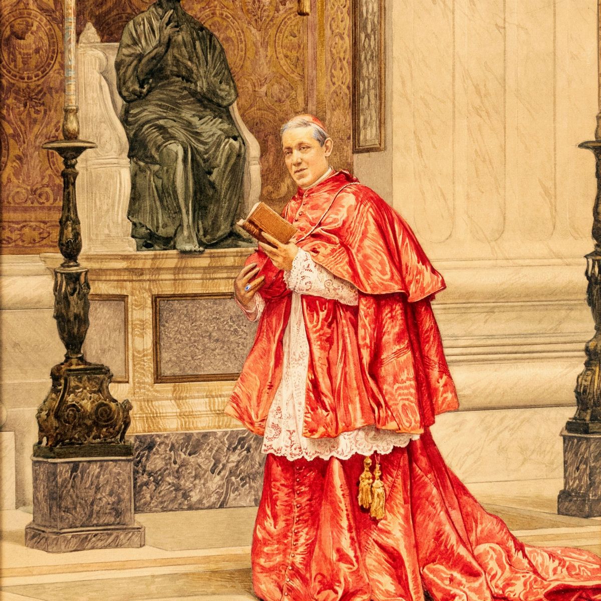 Umberto Cacciarelli - Il Cardinale a San Pietro