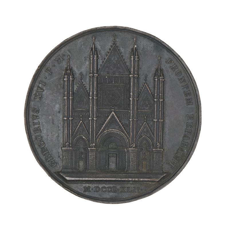 Giuseppe Girometti - Medaglia straordinaria in bronzo per le opere di restauro del Duomo di Orvie...