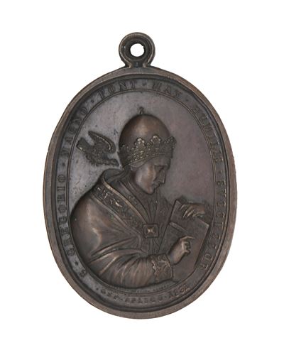 Stato Pontificio - Gregorio XVI - Medaglia Straordinaria Ovale in Bronzo per L'ospizio di San Mic...