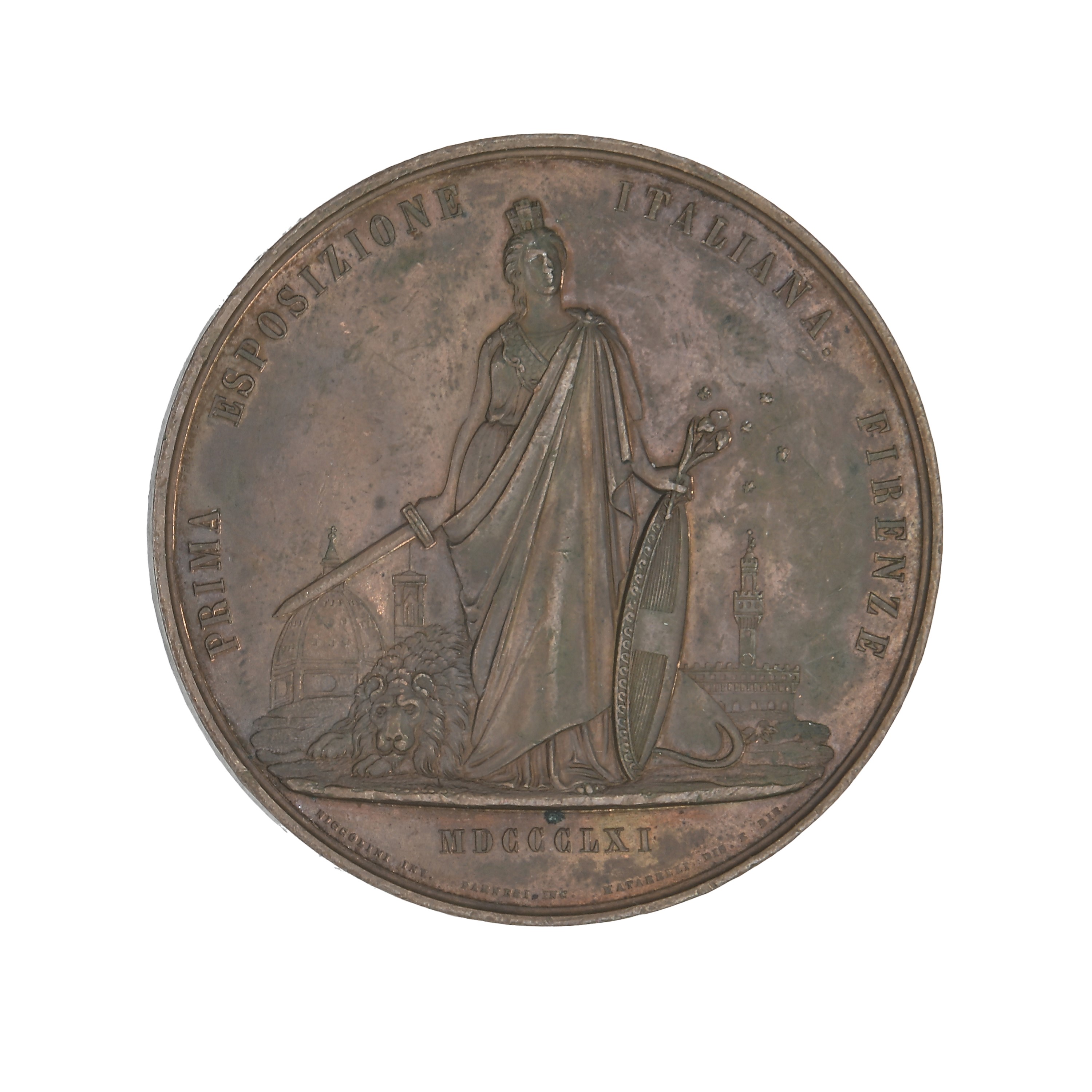 Nicola Farnesi - Medaglia in bronzo “Regno d’Italia – Prima Esposizione Italiana, Firenze 1861”