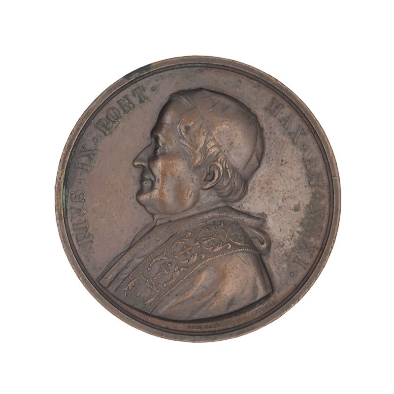 Stato Pontificio - Pio IX - Medaglia Straordinaria A. XXXI in Bronzo per la Morte del Pontefice, ...