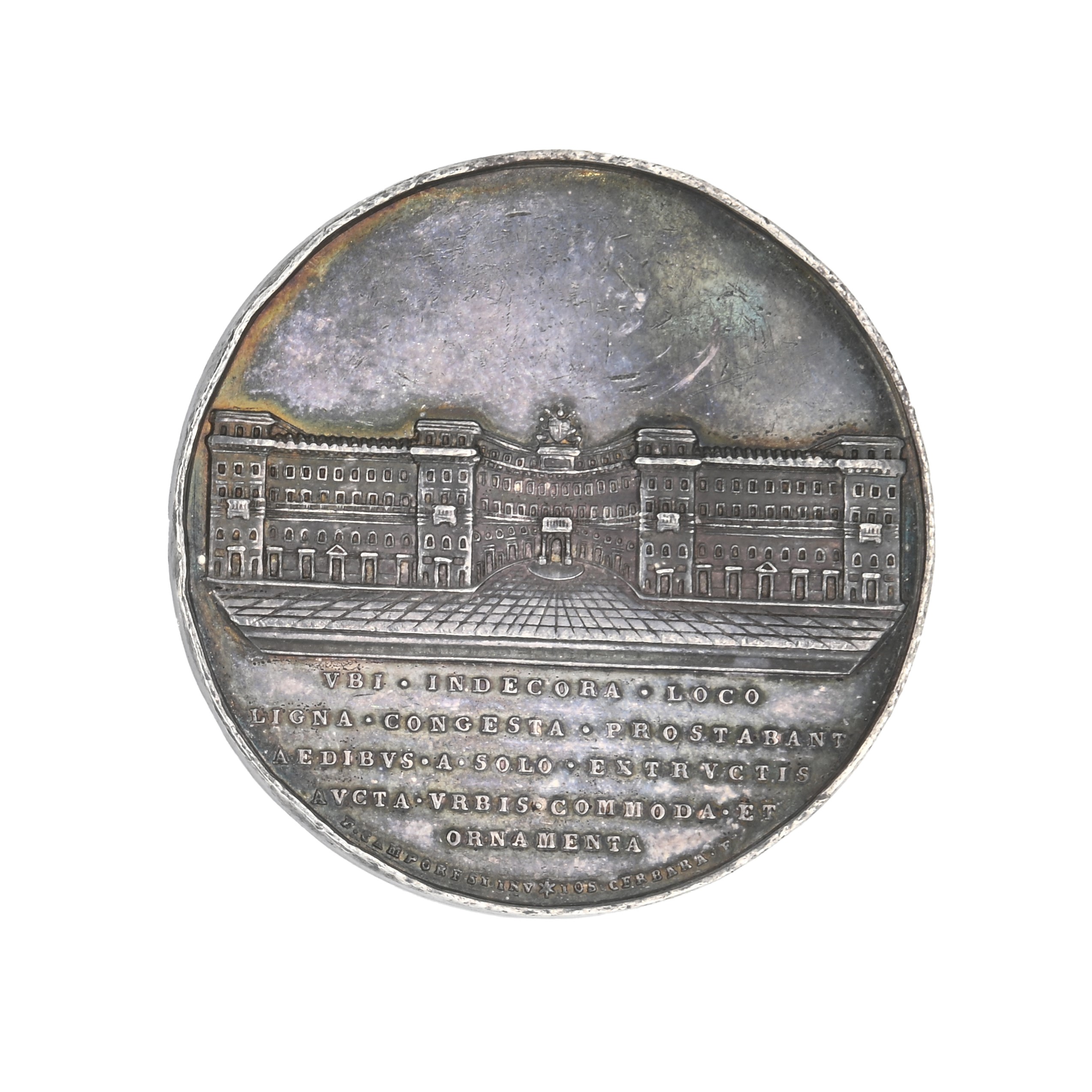 Stato Pontificio - Gregorio XVI - Medaglia Annuale A. X in Argento per la Sistemazione di Via di ...
