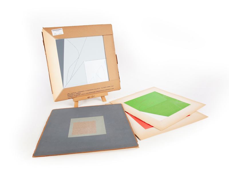 Paolo Ristonchi - Cartella contenente 10 serigrafie a colori su carta legno 250 grammi entro cart...