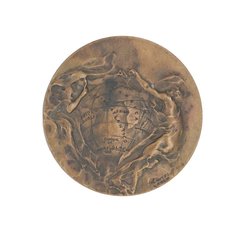 Marcelle Renée Lancelot - Croce - Regno D'italia - Vittorio Emanuele III - Medaglia in Bronzo Cel...