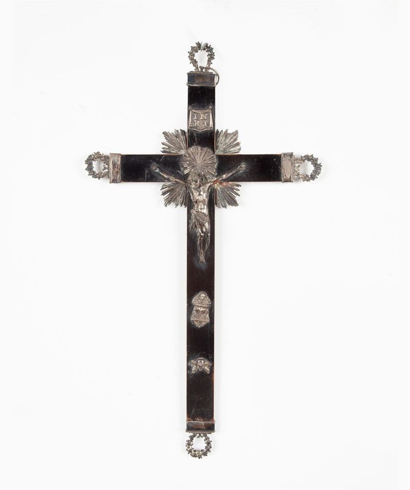 Cristo Crocifisso in Argento in Fusione a Cera Persa e Cesellato, Roma, Dopo il 1815, Argentiere ...