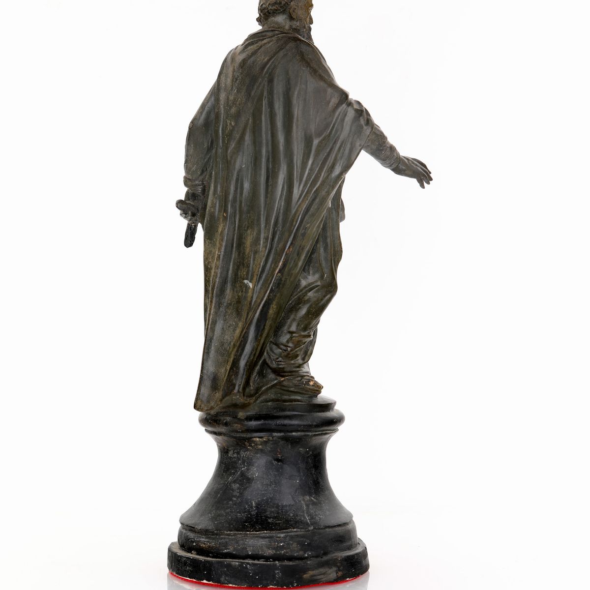 Scultura in Terracotta Patinata Ad Imitazione del Bronzo Raffigurante San Paolo, XIX Secolo