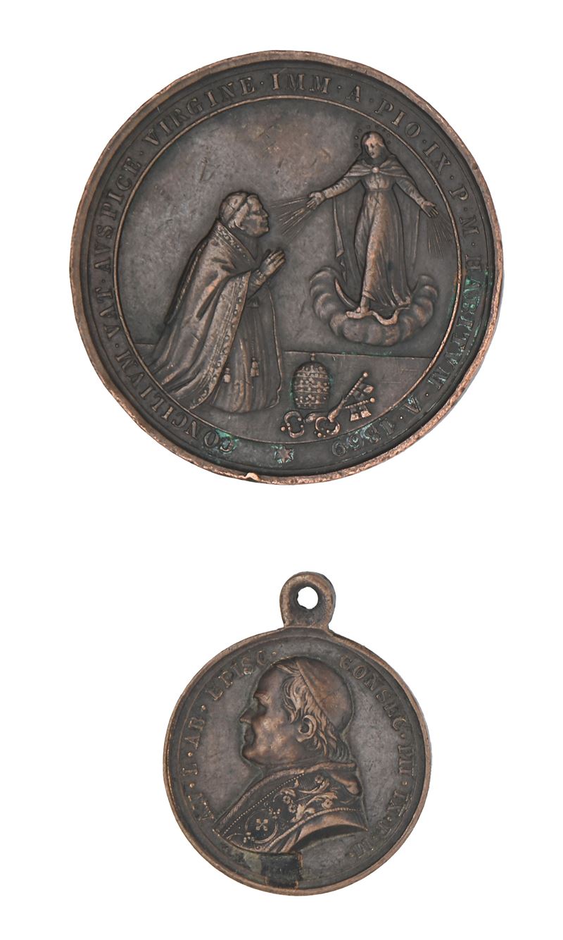 Ignazio Bianchi - Due medaglie pontificie di bronzo per Pio IX (1869-1877)