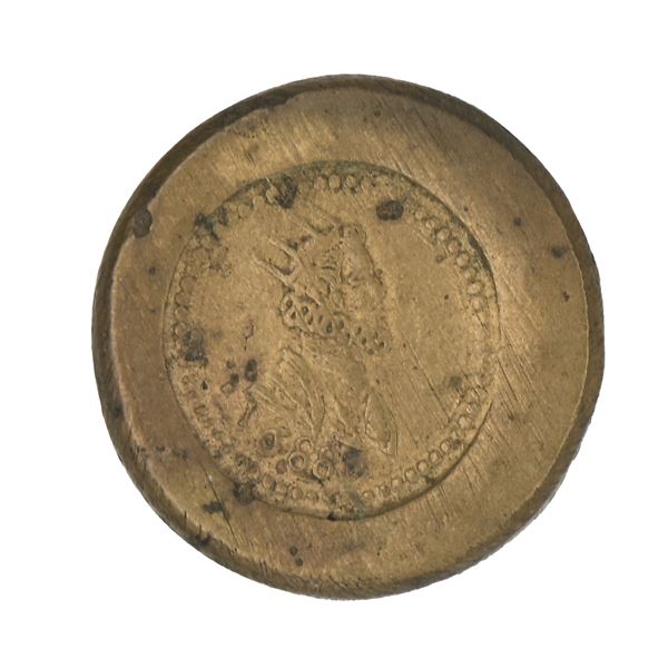 Peso monetale uniface in bronzo Doppia di Spagna 