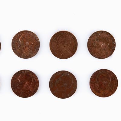 Lotto 10 Pezzi da 5 Centesimi Vittorio Emanuele III Regno D'italia: 1909; 1913; 3 Esemplari 1915;...
