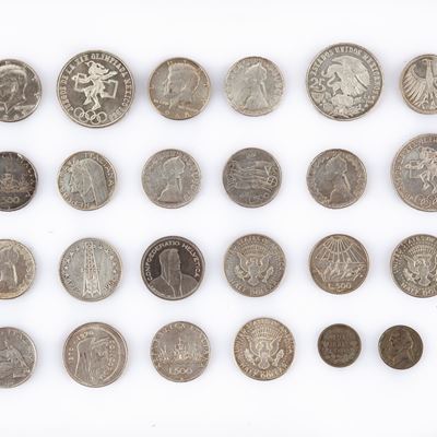 Lotto Monete in Argento: 10 Esemplari 500 Lire Repubblica Italiana; 1.000 Lire 1970 Repubblica It...