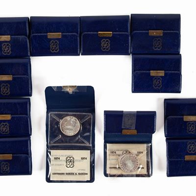 Lotto 12 Monete da 500 Lire Marconi 1974 Repubblica Italiana