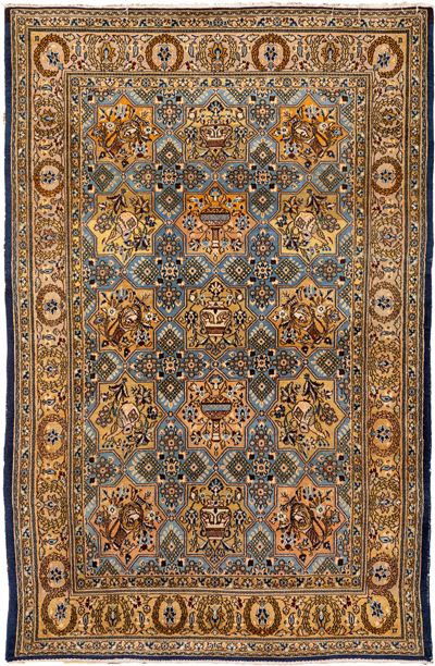 Tappeto Orientale Celeste e Beige