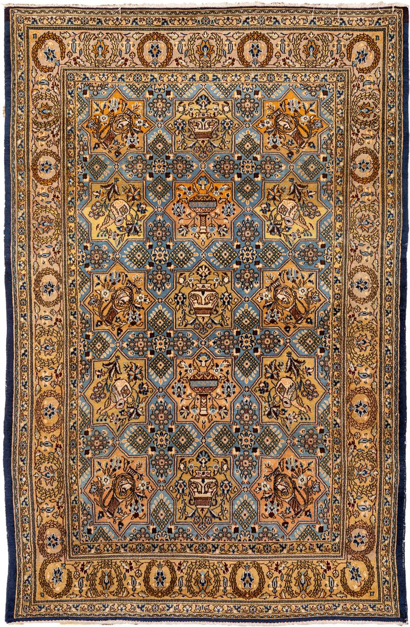 Tappeto Orientale Celeste e Beige