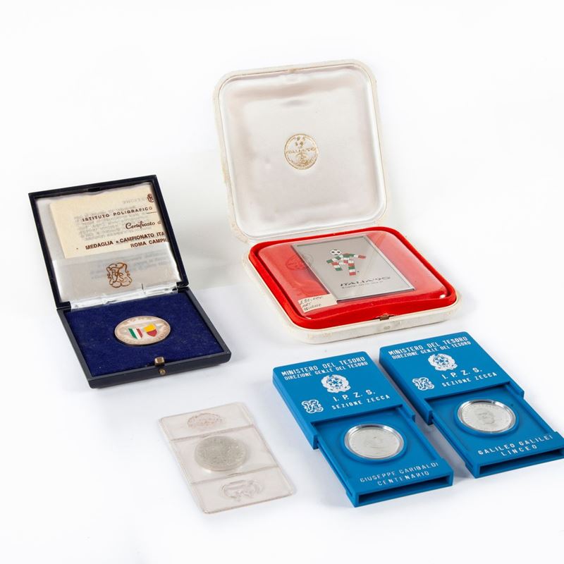 Lotto Monete Fdc della Repubblica Italiana: 500 Lire Galileo Galilei Linceo 1982, 500 Lire Centen...