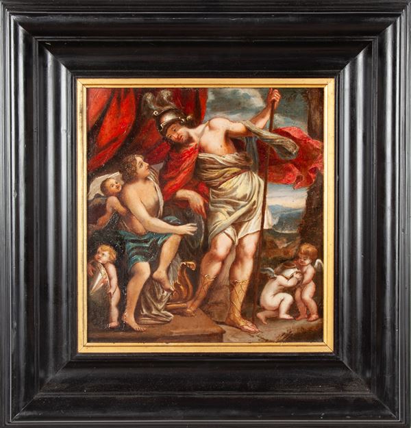 Pittore romano del XVIII secolo - Venere offre le armi ad Enea