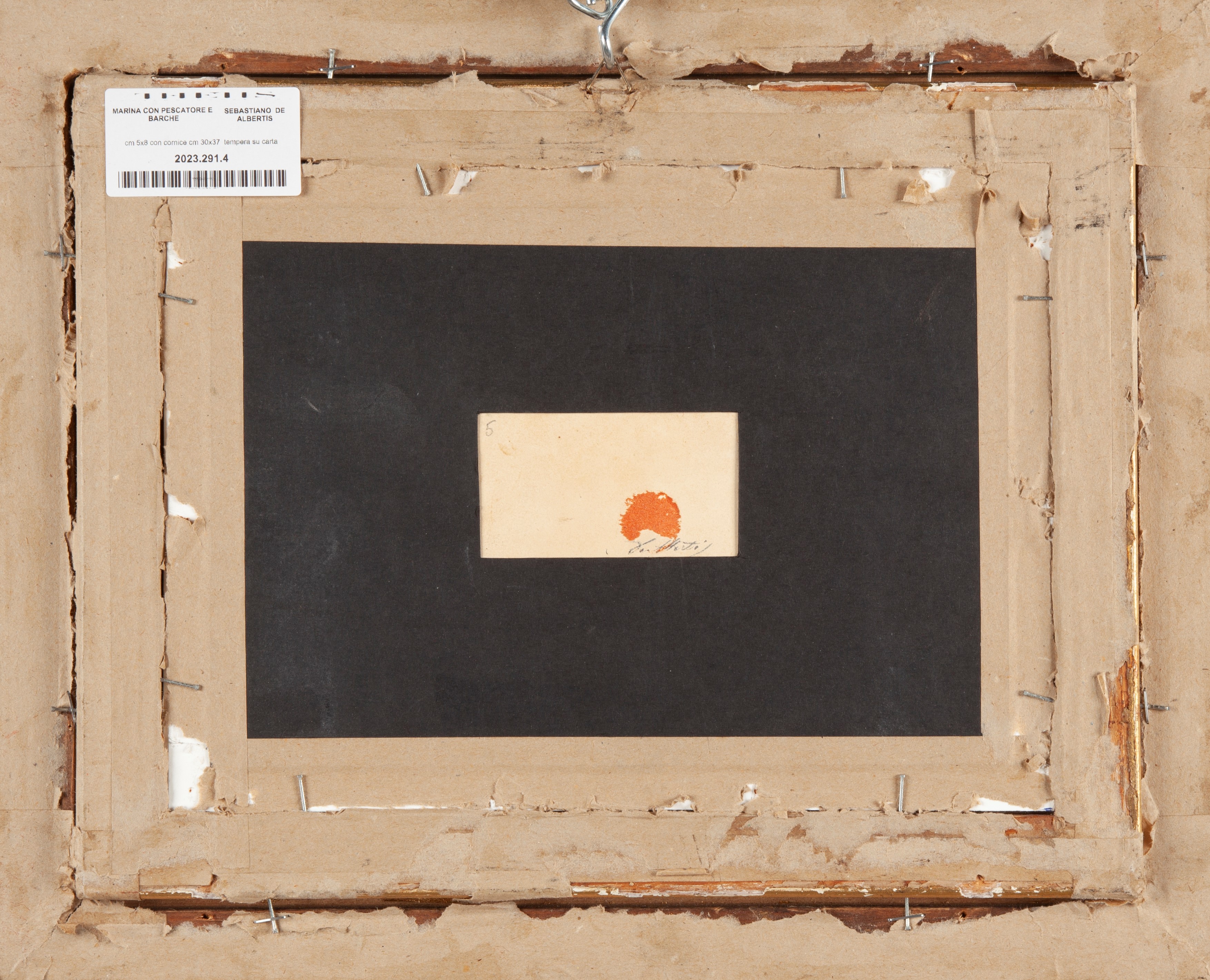 Marina con pescatore e barche