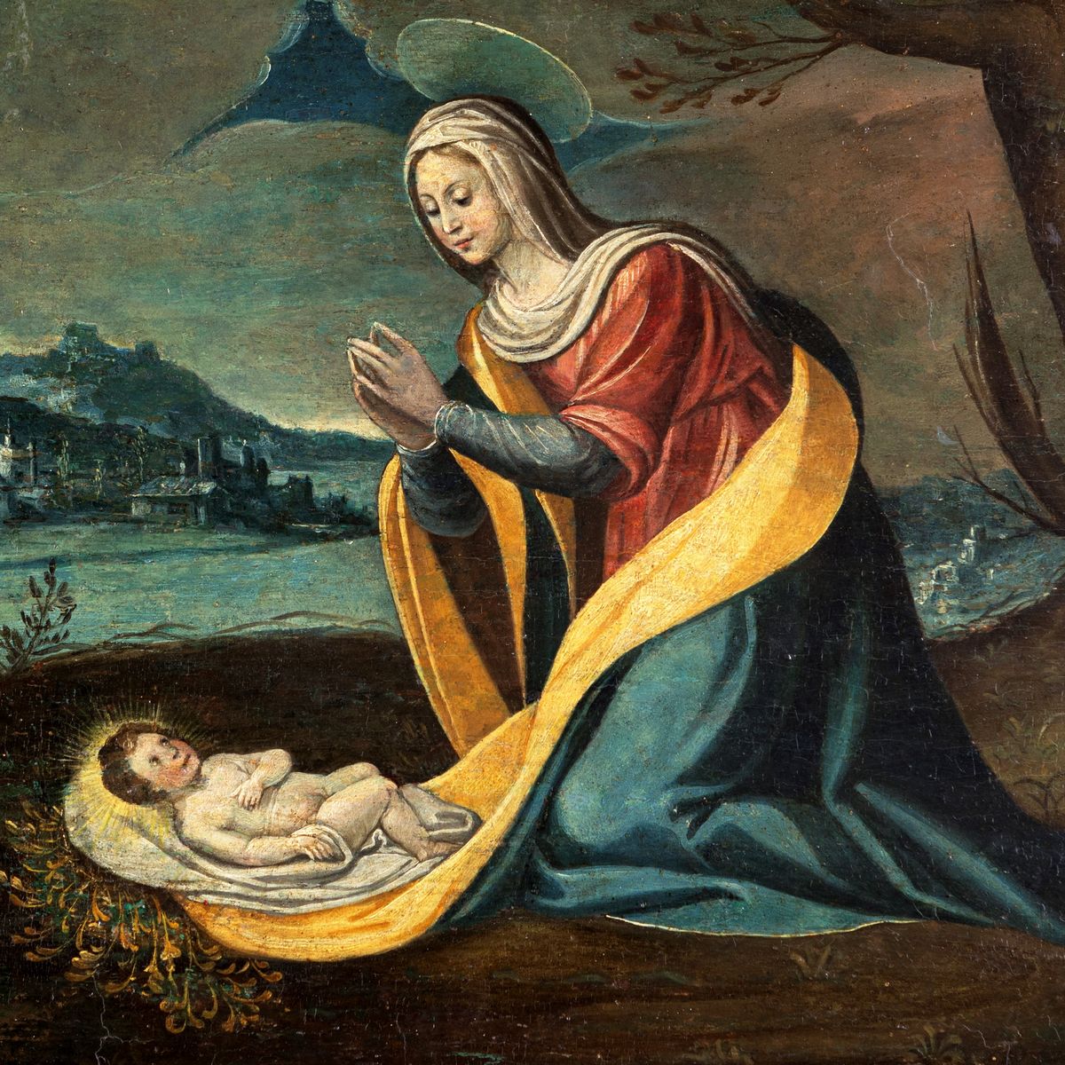 Scuola Fiamminga del XVIII Secolo - Madonna Col Bambino