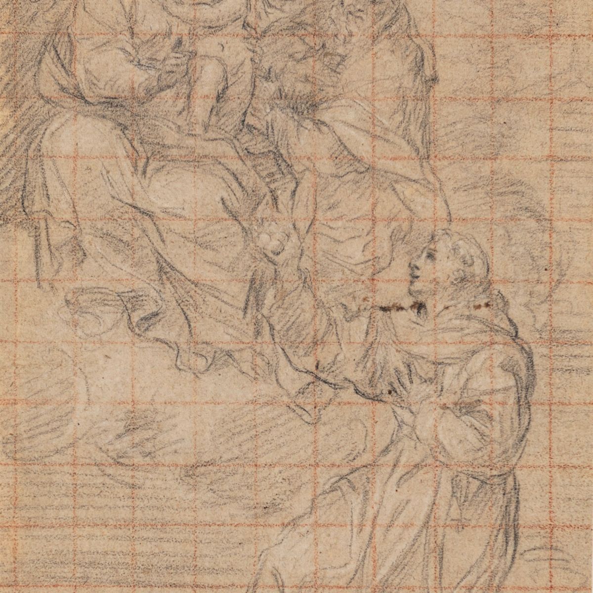 Scuola Lombarda del XVII Secolo - Studio per L'apparizione della Vergine a Sant'antonio