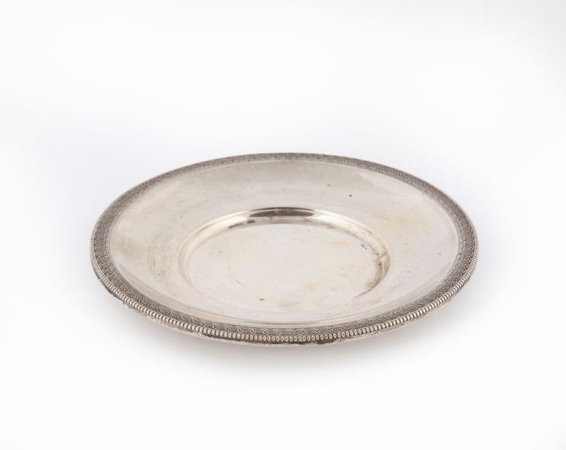 Piatto Sottobottiglia in Argento 800