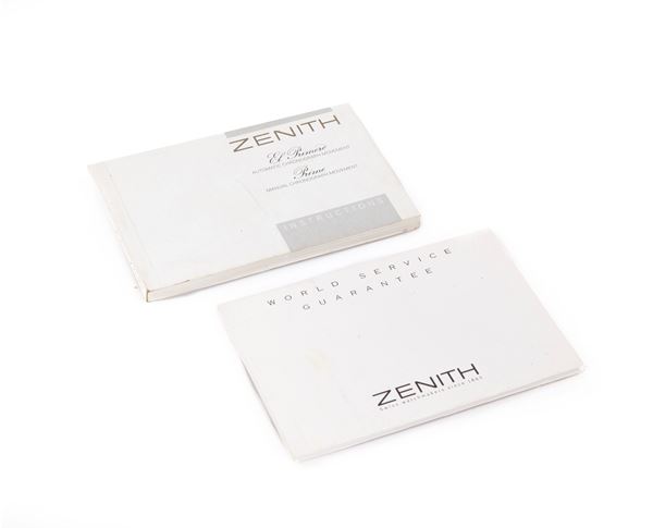 Zenith El Primero - Istruzioni e libretto di garanzia del cronografo automatico