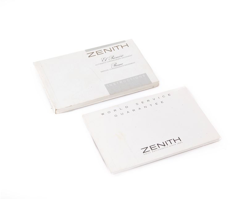 Zenith El Primero - Istruzioni e Libretto di Garanzia del Cronografo Automatico