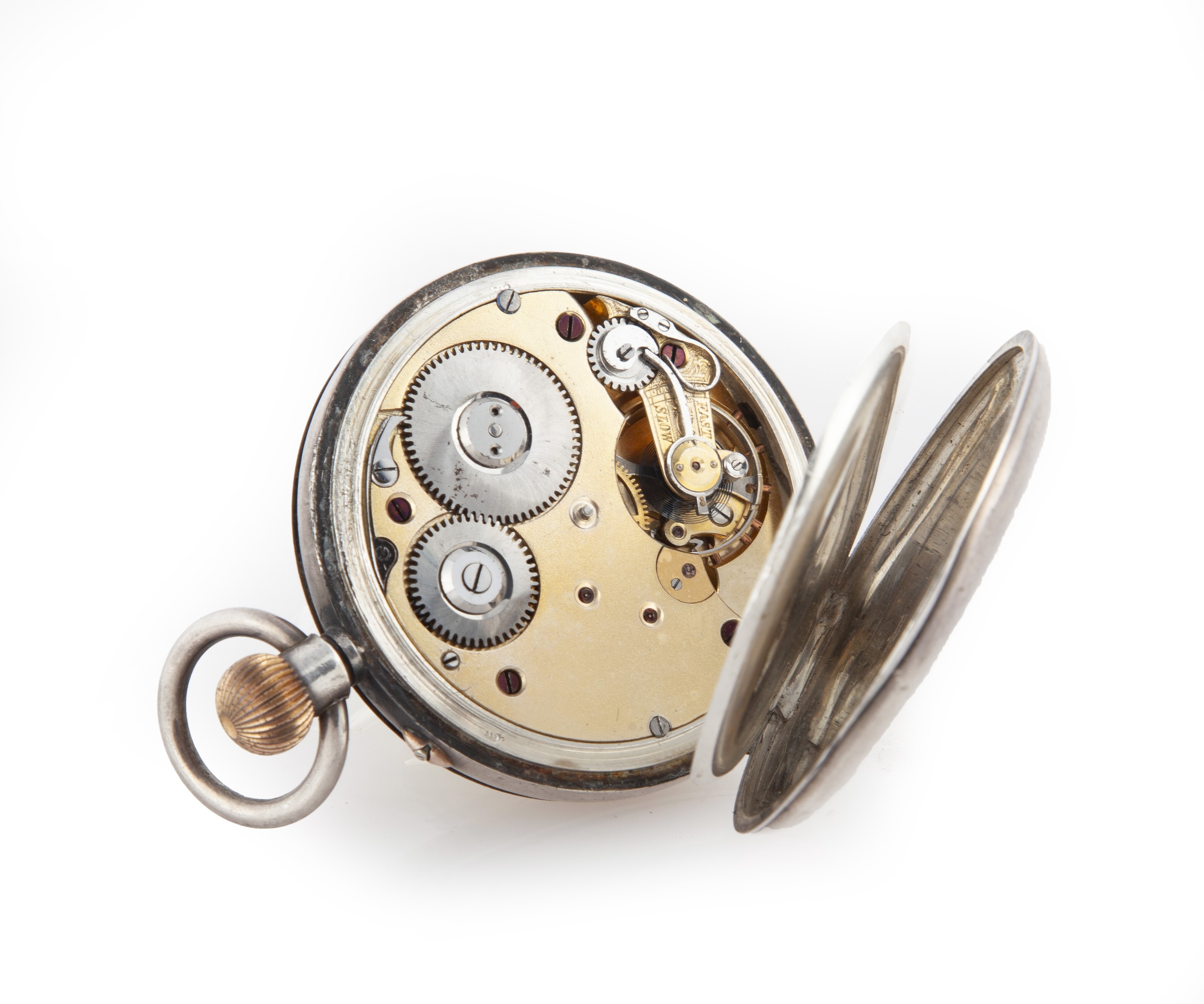 Anonimo - Orologio da Tasca Ad Occhio di Bue in Argento 935/000 da Uomo. Movimento con Scappament...