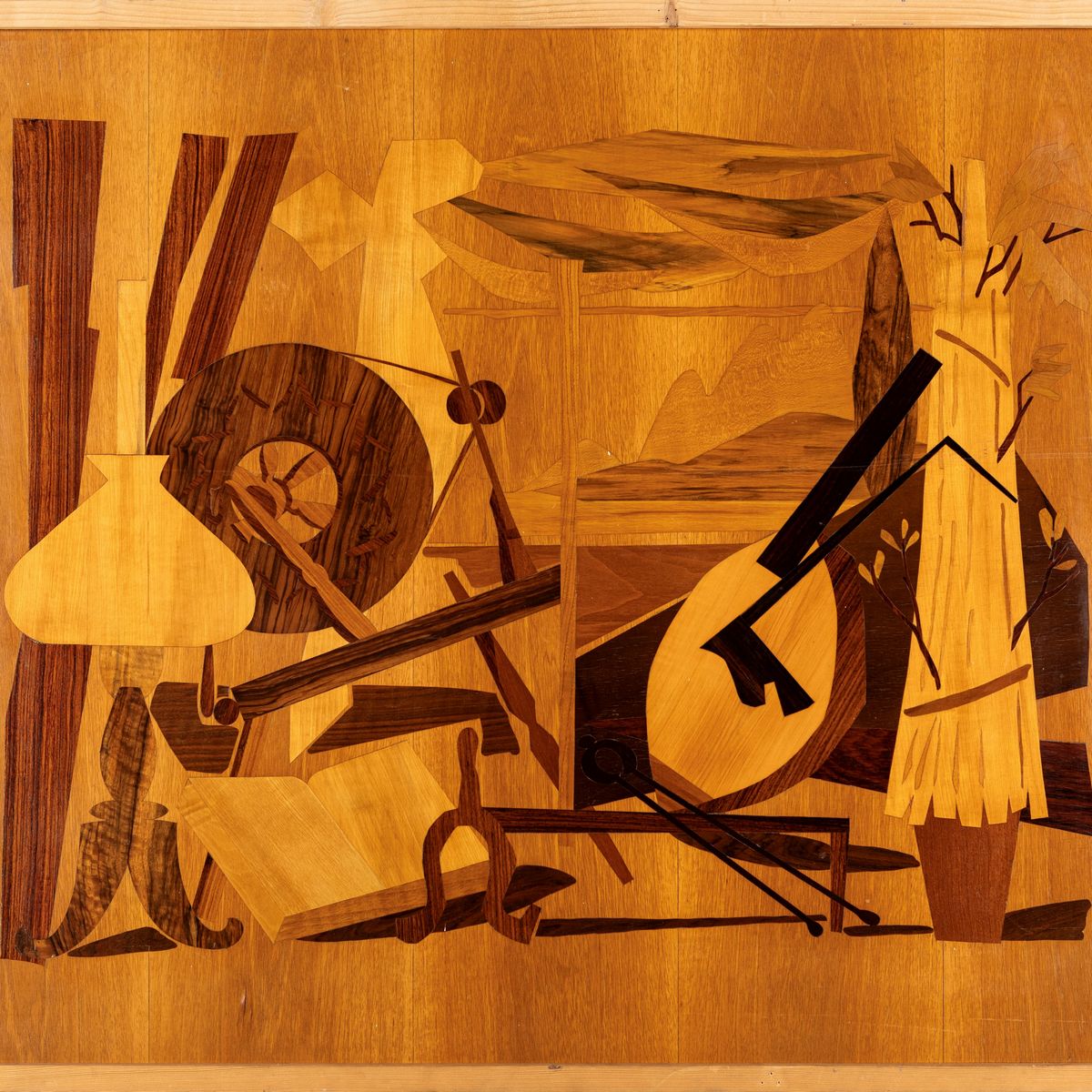 Coppia di Tarsie Lignee, 1950 Circa