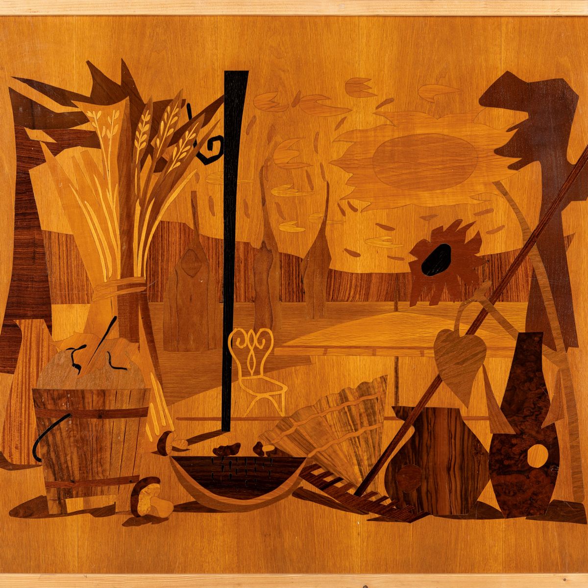 Coppia di Tarsie Lignee, 1950 Circa