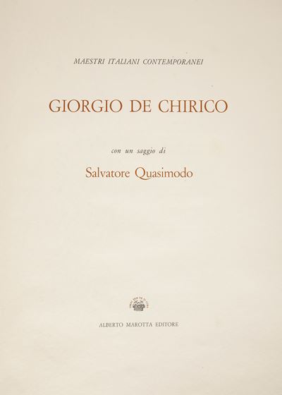 Giorgio De Chirico. con un Saggio di Salvatore Quasimodo