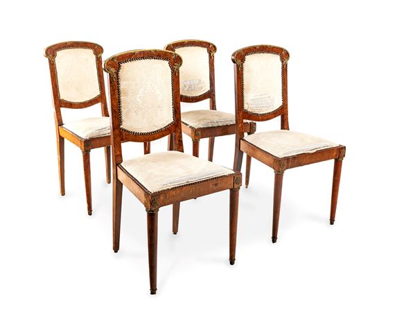 Quattro sedie in radica, inizio del XX secolo