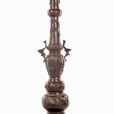 Lampada in Bronzo, Giappone, XIX Secolo