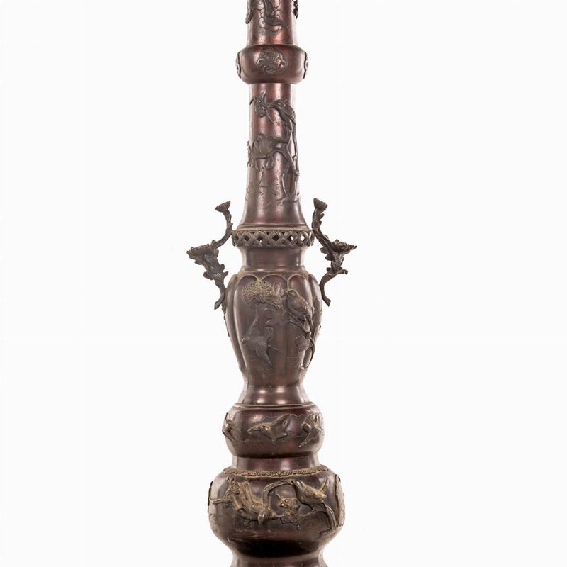 Lampada in Bronzo, Giappone, XIX Secolo