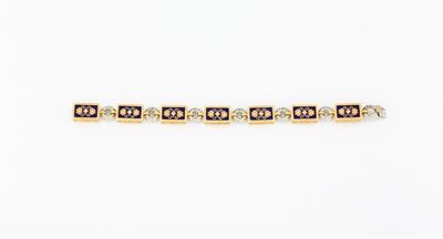 Bracciale Oro Giallo e Smalti