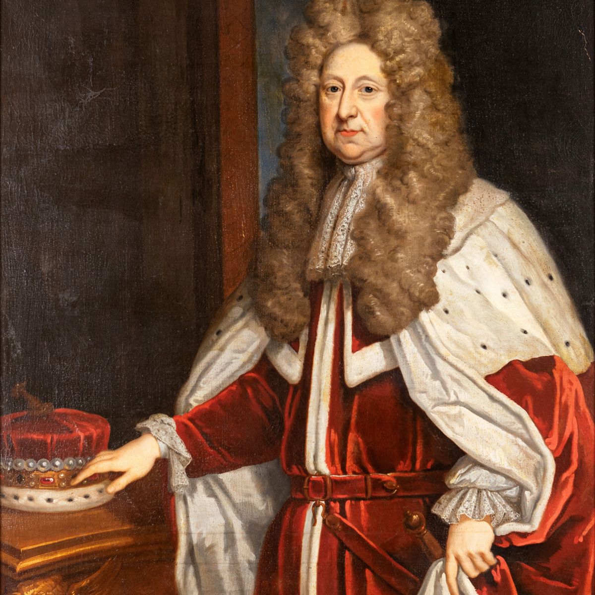 Scuola Inglese del XVII Secolo - Ritratto di Nobiluomo