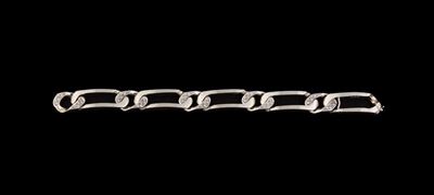 Bracciale Oro Bianco Maglia a Grumetta con Brillanti
