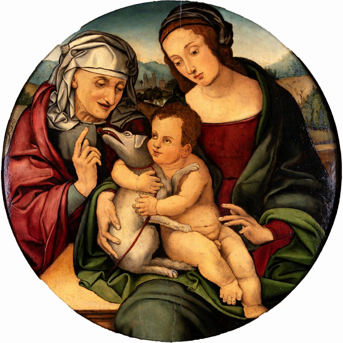 Maestro di Tavarnelle o dei Cassoni Campana - Madonna Col Bambino e Sant'anna