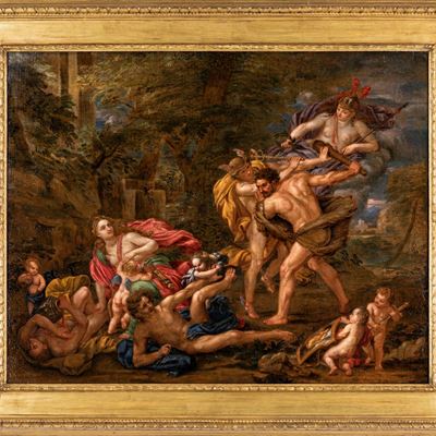 Minerva Incorona Ercole Accompagnato da Mercurio
