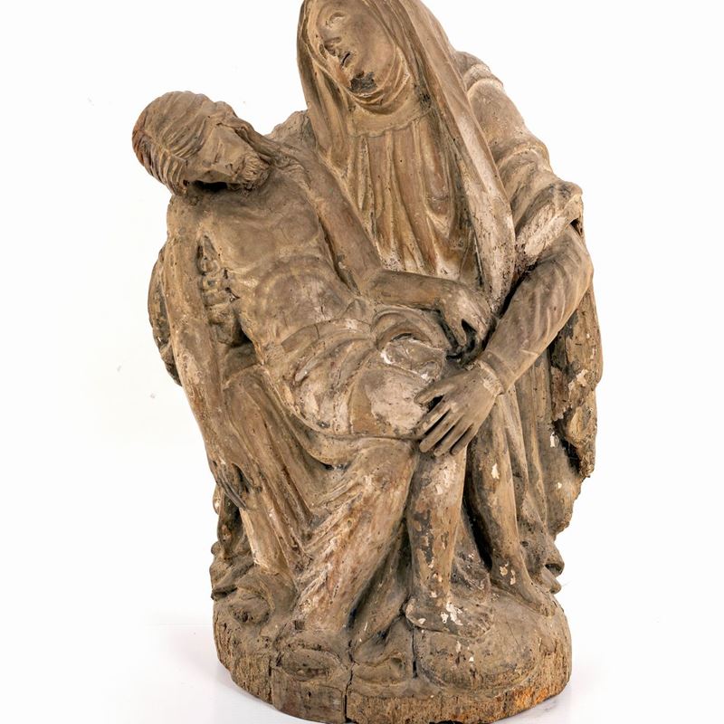 Gruppo in Legno Raffigurante "pietà", Italia Centrale, XVI Secolo