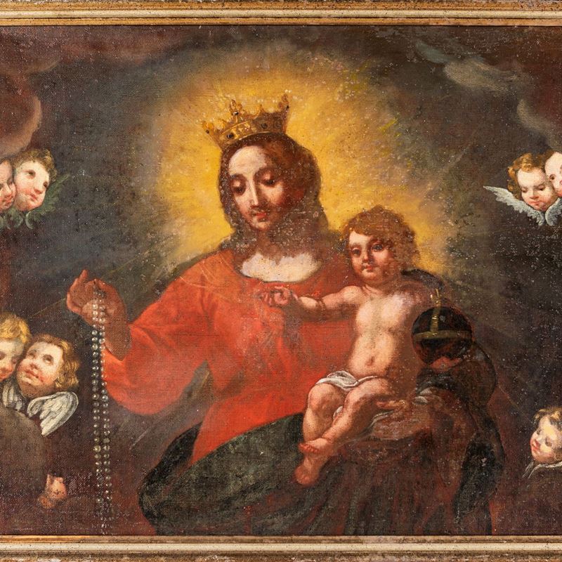 Scuola Bolognese del XVII Secolo - Madonna Col Bambino