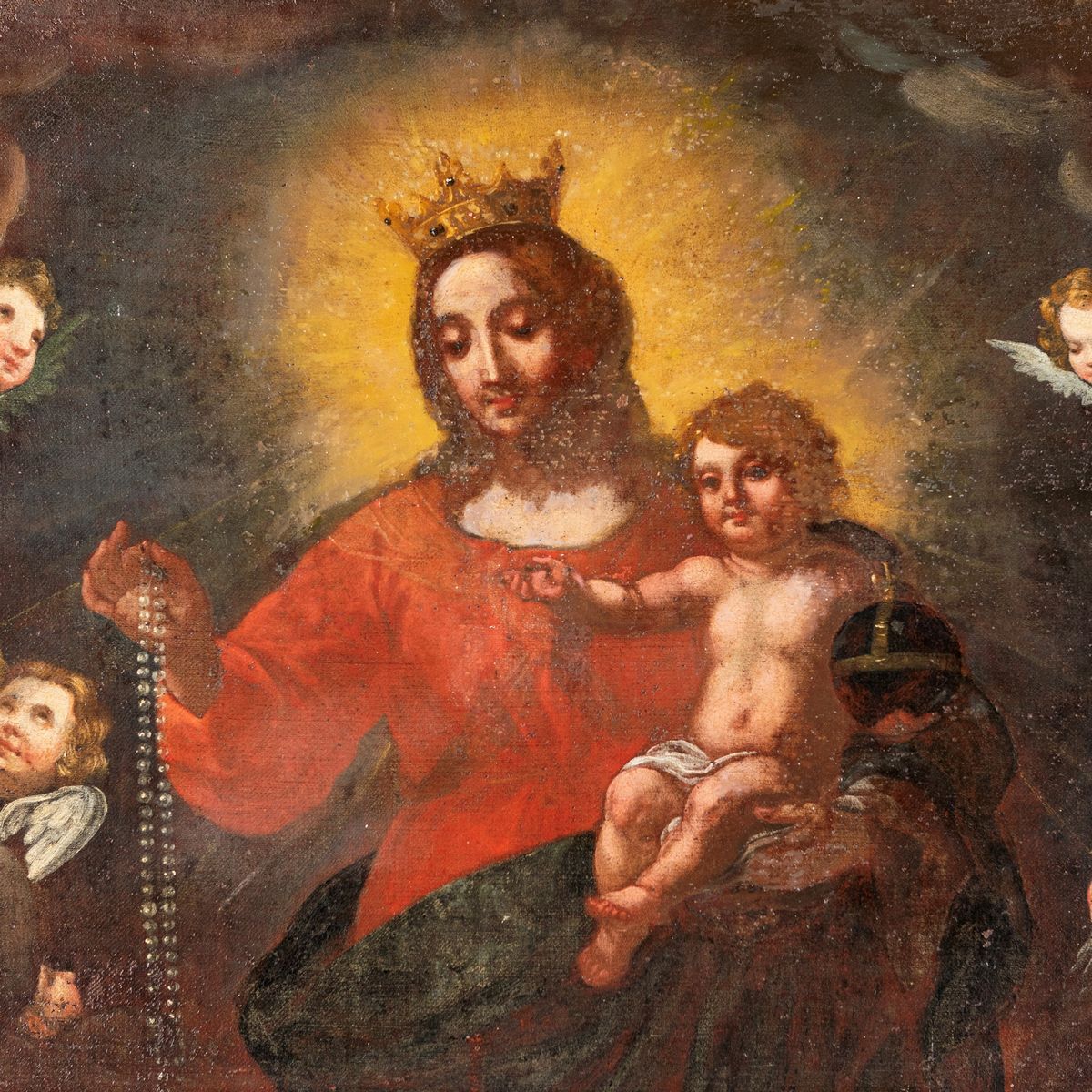 Scuola Bolognese del XVII Secolo - Madonna Col Bambino