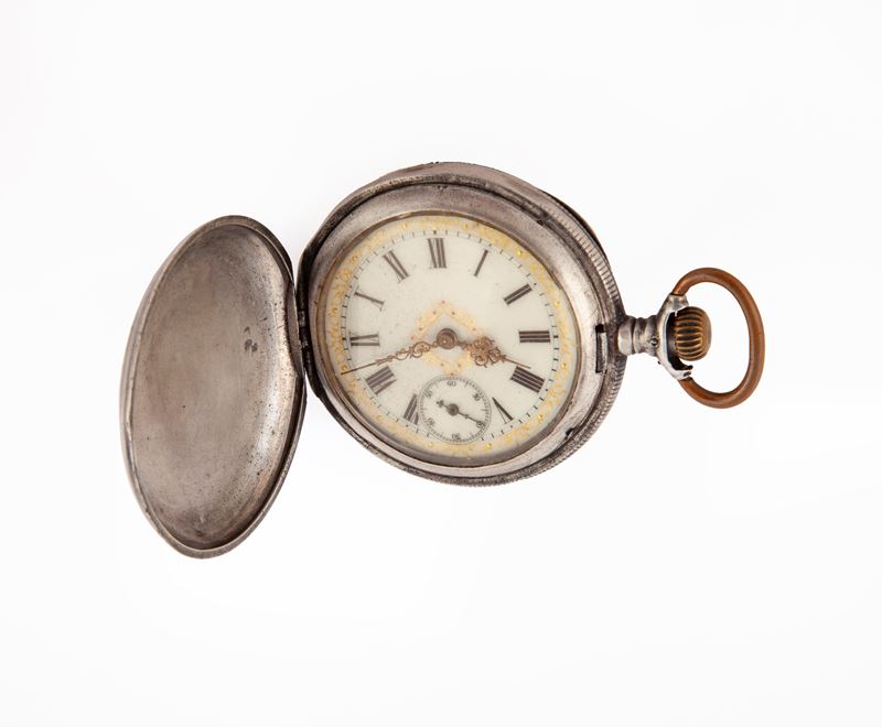 Favory - Orologio da Tasca a Savonette da Uomo in Metallo Argentato. Scappamento Ad Ancora, Bilan...