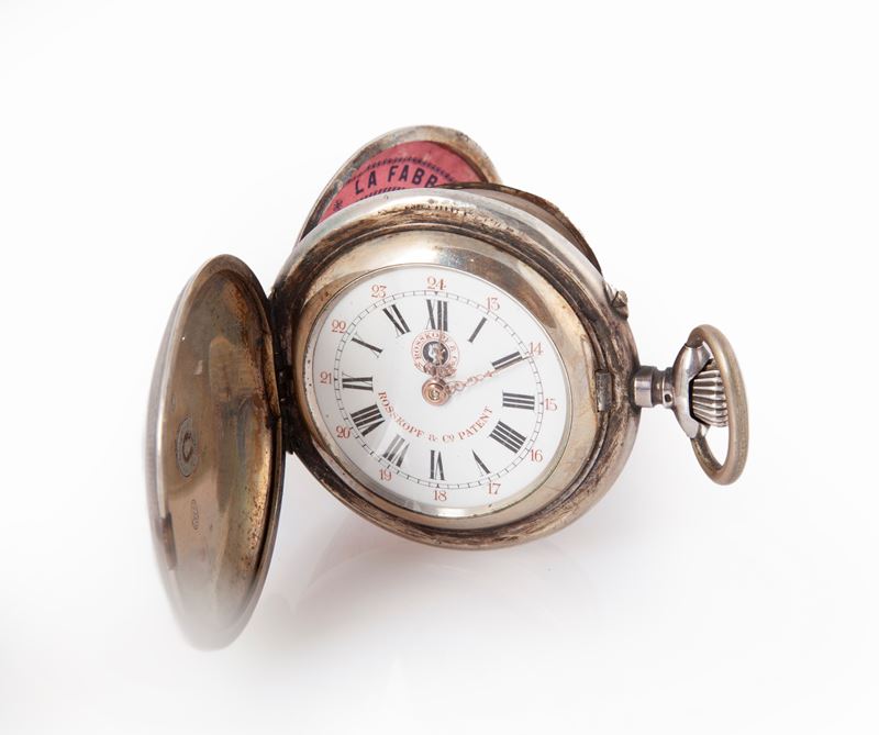 Rosskopf & Co - Orologio da Tasca a Savonette in Argento 800/000 da Uomo. Antimagnetico. Moviment...