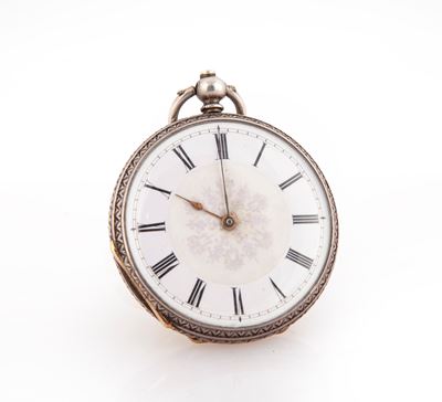 Anonimo - Orologio da Tasca da Uomo in Argento. Meccanismo con Scappamento a Cilindro, Bilanciere...