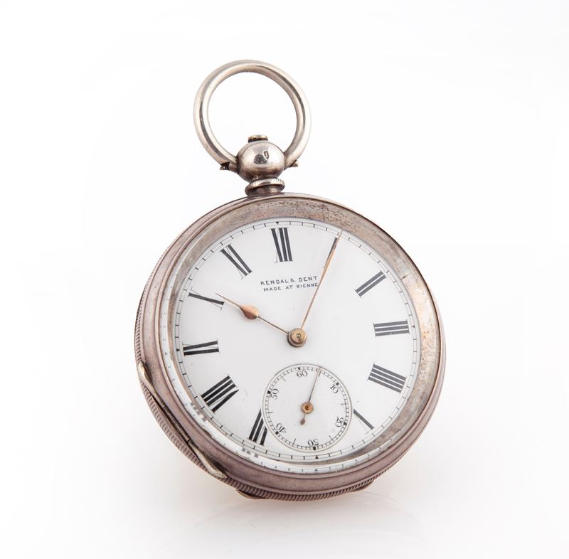 Kendal & Bent - Orologio da Tasca da Uomo in Argento 935/000. Meccanica a Cilindro, Bilanciere An...