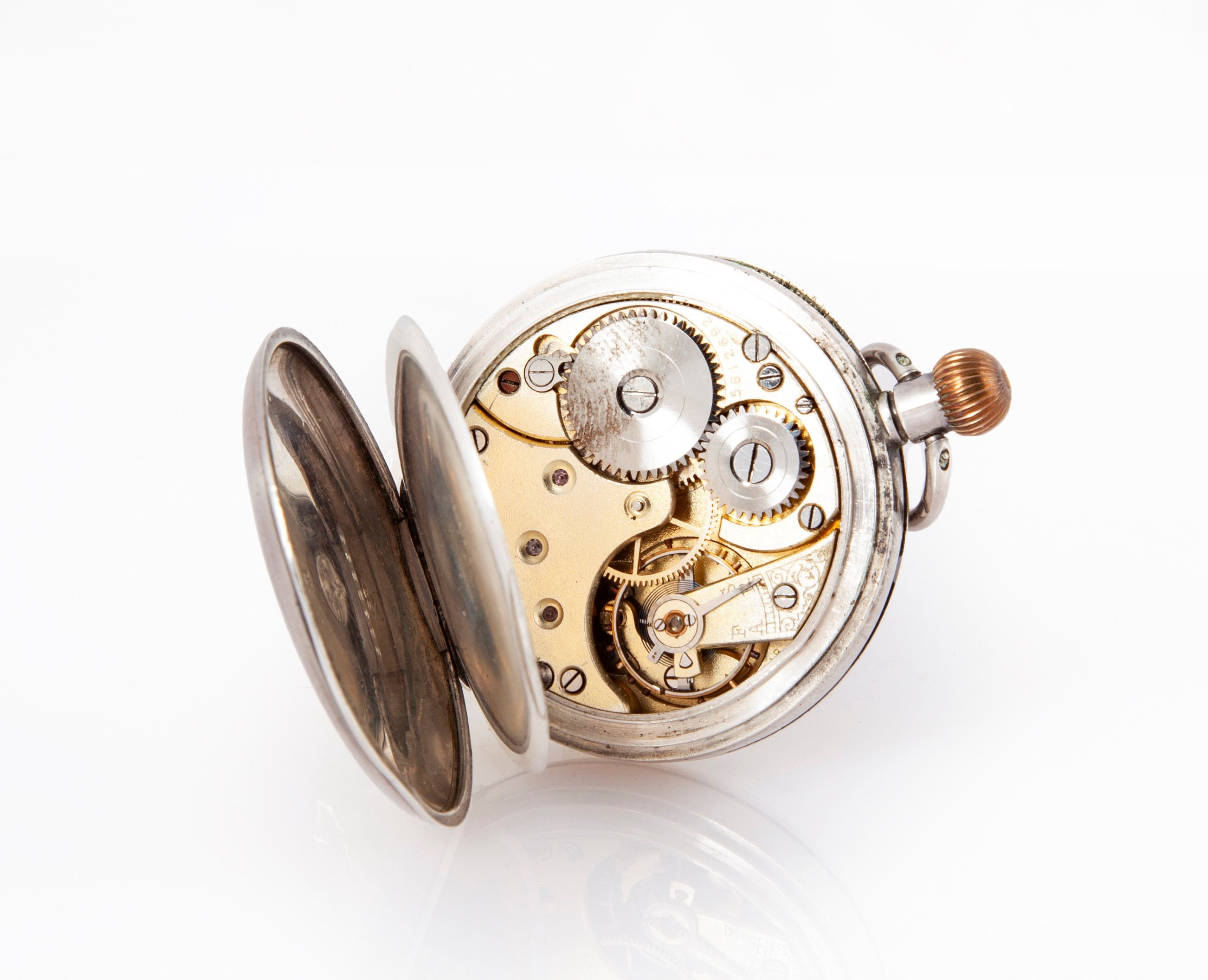 Omega - Orologio da Tasca da Uomo in Argento 925/000. Movimento con Scappamento Ad Ancora, Bilanc...