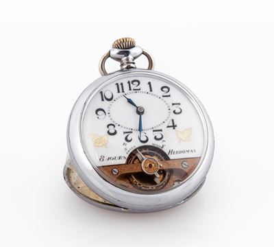 Hebdomas - Orologio da Tasca 8 Giorni di Carica da Uomo in Metallo Cromato, Scappamento Ad Ancora...