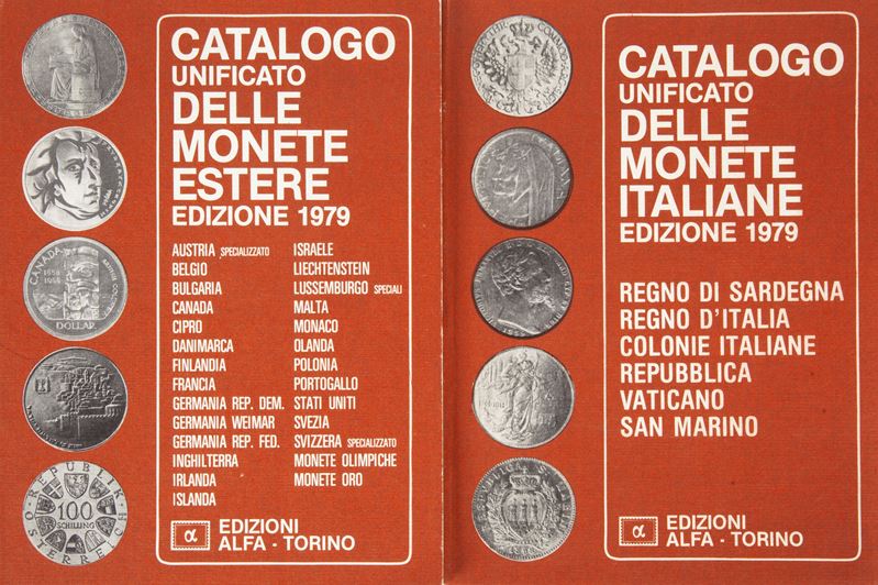Catalogo Unificato delle monete italiane 1979 e Catalogo Unificato delle monete estere 1979
