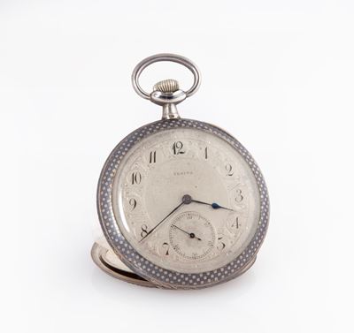 Zenith - Orologio da Tasca da Uomo in Argento 800/000 Niellato. Movimento con Scappamento Ad Anco...