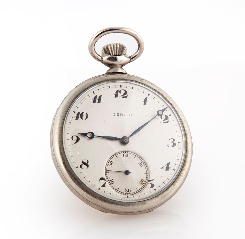 Zenith - Orologio da Tasca da Uomo in Metallo. Meccanismo con Scappamento Ad Ancora, Bilanciere c...